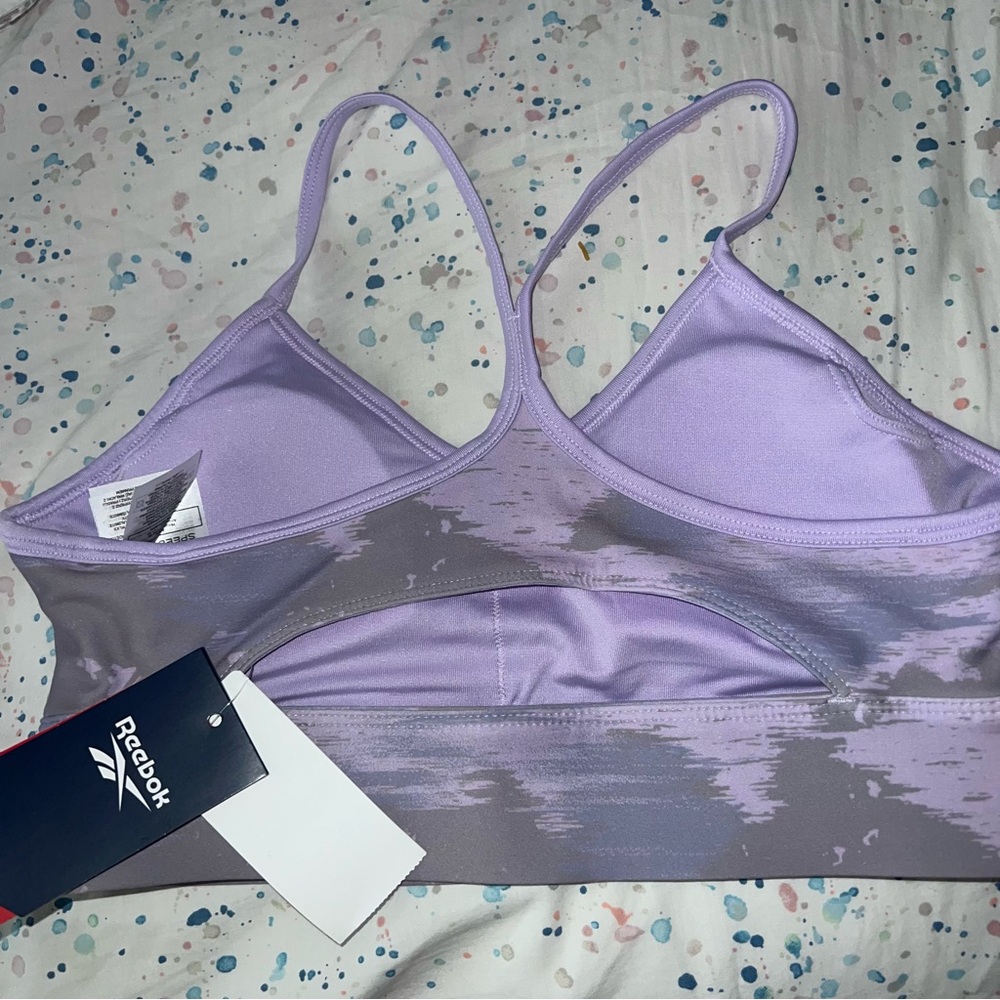Reebok Apparel Women's Wor Camo Bra Reebok Training App Women Purple - Picture 4 of 6